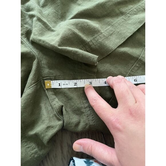 NWT Old Navy Womens Olive Green Linen-Blend Elastic Waist Shorts With Pockets - Picture 5 of 6